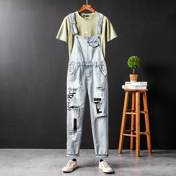 european and american style suspender pants mens and womens same style washed white light blue ripped jeans printed tooling suspenders
european and american style suspender pants mens and womens same style washed white light blue ripped jeans printed tooling suspenders