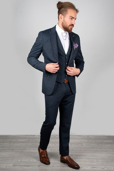 Navy Blue Luxury Men 's Suit Tuxedo Pattern Double Collar Fabric Tight-fitting Mould Work (blazer Pants Vest) 2001130 C2ei, White;black
Navy Blue Luxury Men 's Suit Tuxedo Pattern Double Collar Fabric Tight-fitting Mould Work (blazer Pants Vest) 2001130 C2ei, White;black