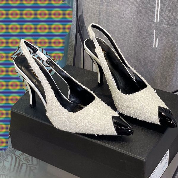 2022 fashion women single shoes leather rear empty sandals side high heels luxury shallow mouth pointed toe comfortable big size 35-41 with, Black
2022 fashion women single shoes leather rear empty sandals side high heels luxury shallow mouth pointed toe comfortable big size 35-41 with, Black