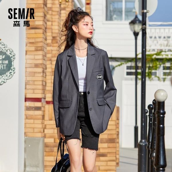 women's suits & blazers semir jacket women loose mid-length casual suit 2021 spring blouse single sweet cool, White;black
women's suits & blazers semir jacket women loose mid-length casual suit 2021 spring blouse single sweet cool, White;black