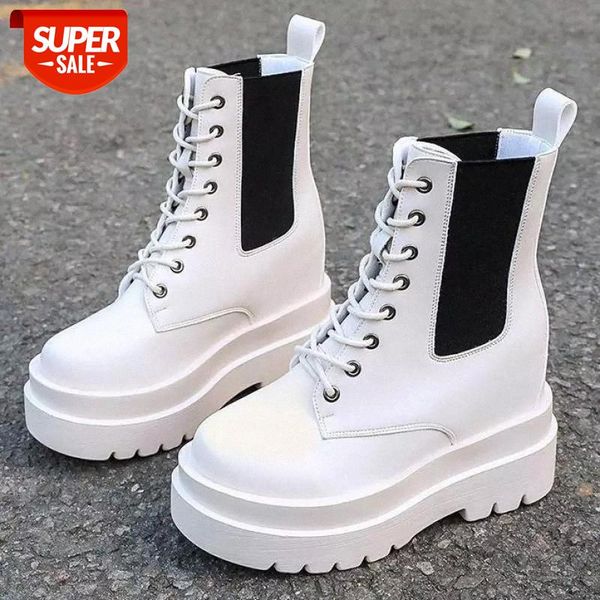 autumn winter lace up ankle boots 2020 women height increasing chunky platform shoes woman pu leather short botas mujer #kf39, Black
autumn winter lace up ankle boots 2020 women height increasing chunky platform shoes woman pu leather short botas mujer #kf39, Black