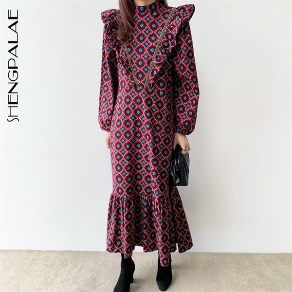 shengpalae new autumn women vintage loose high waist slim was thin elegant full screen printing ruffles maxi dress za5632 210309, Black;gray
shengpalae new autumn women vintage loose high waist slim was thin elegant full screen printing ruffles maxi dress za5632 210309, Black;gray