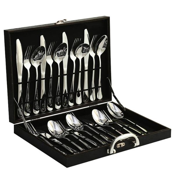 tableware flatware set stainless steel dinner spoons knifes forks set knives cutlery scuberteria 24 piezas kitchen home 50f002
tableware flatware set stainless steel dinner spoons knifes forks set knives cutlery scuberteria 24 piezas kitchen home 50f002