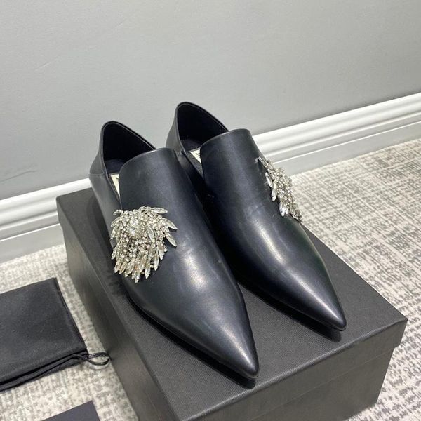 dress shoes pointed toe low heels pumps brand design women luxury rhinestone female loafers, Black
dress shoes pointed toe low heels pumps brand design women luxury rhinestone female loafers, Black