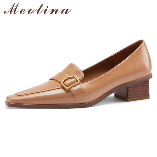 dress shoes meotina genuine leather block heels pumps buckle square toe mid heel women slip on footwear ladies beige 2021, Black
dress shoes meotina genuine leather block heels pumps buckle square toe mid heel women slip on footwear ladies beige 2021, Black