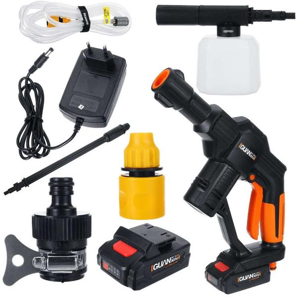 water gun & snow foam lance 18v portable cordless car washer machine high pressure electric guns nozzle hose pump battery rechargable
water gun & snow foam lance 18v portable cordless car washer machine high pressure electric guns nozzle hose pump battery rechargable