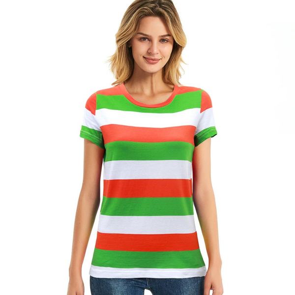 women's t-shirt zecmos green striped rainbow t shirt for women summer round short sleeve tees casual cool, White
women's t-shirt zecmos green striped rainbow t shirt for women summer round short sleeve tees casual cool, White