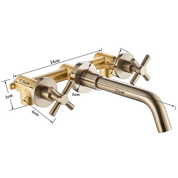 vidric brushed gold basin faucet wall mounted black faucet tap 360 rotation wash basin mixer tap dual cross handles mixer
vidric brushed gold basin faucet wall mounted black faucet tap 360 rotation wash basin mixer tap dual cross handles mixer