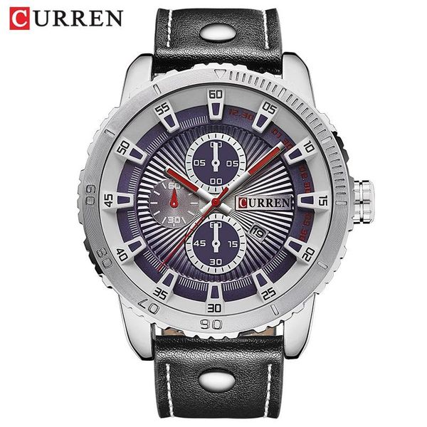 wristwatches curren men leather strap watch classic waterproof sport fashion wristwatch relogio masculino reloj hombre, Slivery;brown
wristwatches curren men leather strap watch classic waterproof sport fashion wristwatch relogio masculino reloj hombre, Slivery;brown