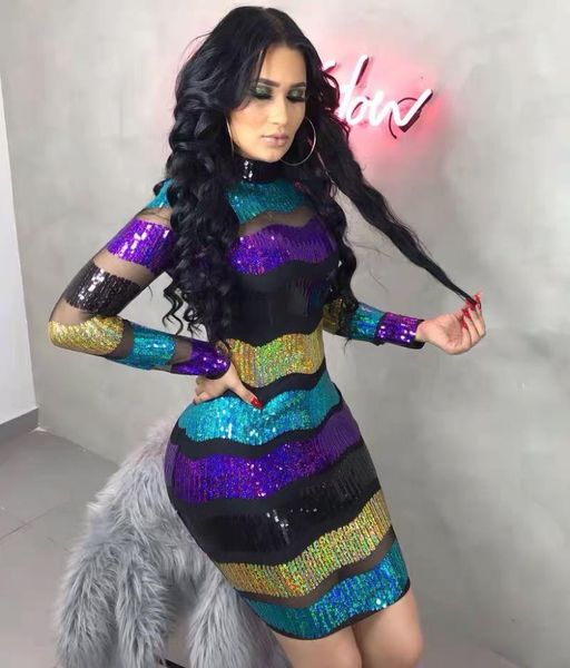 casual dresses 2021 arrival women mesh sequined dress turtleneck long sleeve fashion bodycon celebrity evening party bandage, Black;gray
casual dresses 2021 arrival women mesh sequined dress turtleneck long sleeve fashion bodycon celebrity evening party bandage, Black;gray