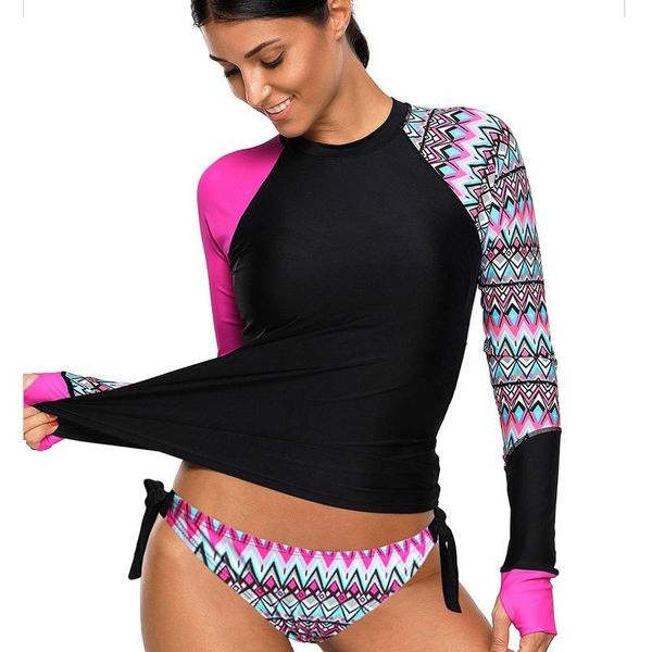 one-piece suits two piece split swimsuit bikini sets two-piece long sleeve surfing rash guard women round neck print swimwear upf50+
one-piece suits two piece split swimsuit bikini sets two-piece long sleeve surfing rash guard women round neck print swimwear upf50+