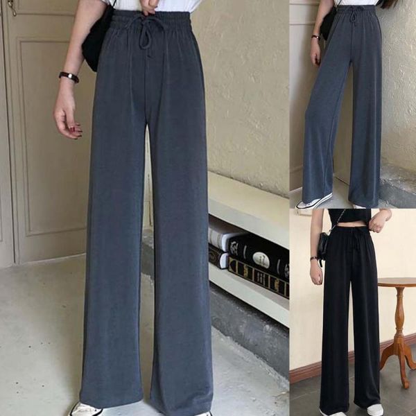 women's pants & capris korean style women pant elastic waist straight wide leg trousers high lace up loose sport lady clothing, Black;white
women's pants & capris korean style women pant elastic waist straight wide leg trousers high lace up loose sport lady clothing, Black;white