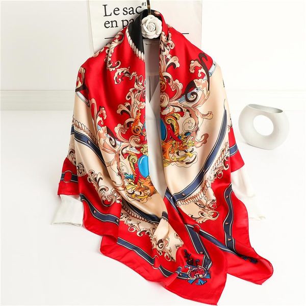 scarves 2021 silk square scarf women bandana fashion print scarfs lady hair band female shawl head wraps 135*135cm summer, Blue;gray
scarves 2021 silk square scarf women bandana fashion print scarfs lady hair band female shawl head wraps 135*135cm summer, Blue;gray