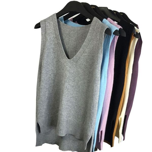 women's sweaters spring autumn women knitted vest sweater 2021 casual hedge v-neck loose waistcoat comfort size ls102, White;black
women's sweaters spring autumn women knitted vest sweater 2021 casual hedge v-neck loose waistcoat comfort size ls102, White;black