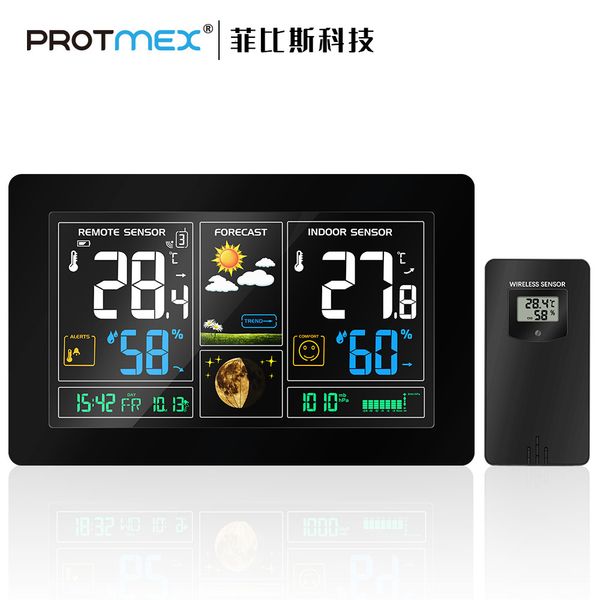 color weather forecast wirels large screen radio wave multifunctional electronic alarm clock temperature and humidity
color weather forecast wirels large screen radio wave multifunctional electronic alarm clock temperature and humidity