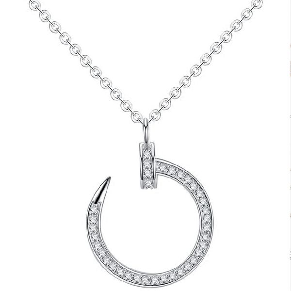 branded sterling silver nail necklace fashion full diamond collarbone chain necklaces opp bag, Golden;silver
branded sterling silver nail necklace fashion full diamond collarbone chain necklaces opp bag, Golden;silver