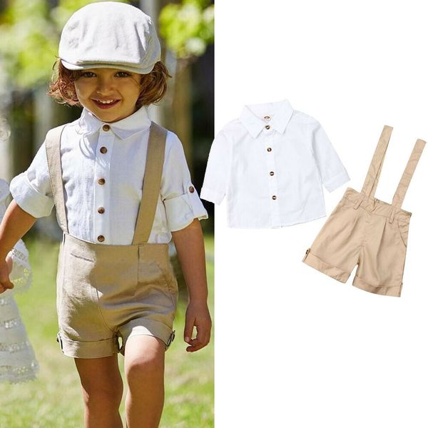 2-7y toddler kids baby boy gentleman clothes sets cotton t-shirt shirt +pants overall outfit clothes, White
2-7y toddler kids baby boy gentleman clothes sets cotton t-shirt shirt +pants overall outfit clothes, White