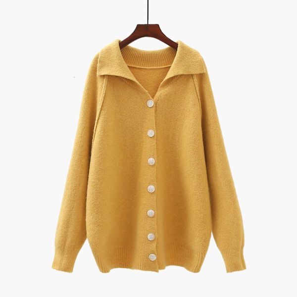 medium length pullover women's 2021 new autumn and winter thickened loose versatile lazy style knitted cardigan, White;black
medium length pullover women's 2021 new autumn and winter thickened loose versatile lazy style knitted cardigan, White;black