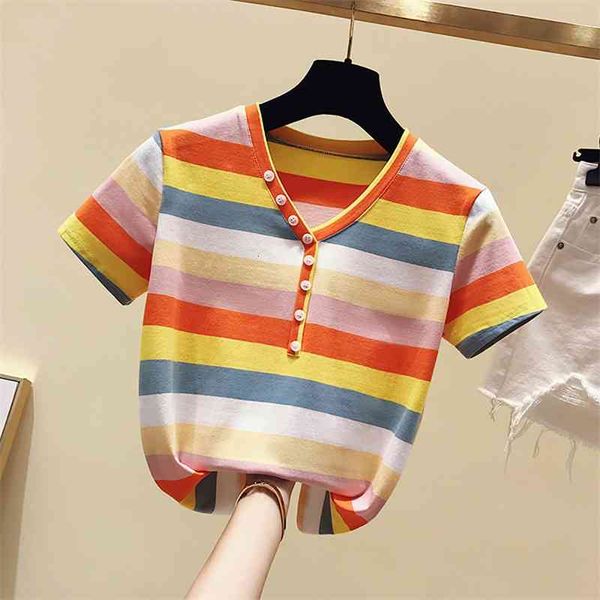 women's t-shirt patchwork colorful raiow cotton short sleeve t shirt woman fashion slim s-xl multicolor v-neck summer clothes, White
women's t-shirt patchwork colorful raiow cotton short sleeve t shirt woman fashion slim s-xl multicolor v-neck summer clothes, White