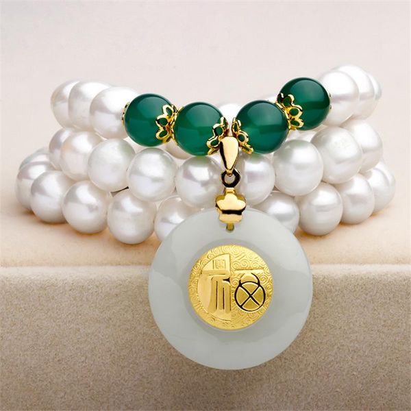 pendant necklaces habitoo women's beauty 999 gold jade lucky fu round white freshwater pearl necklace green bead jewelry 18 inch gifts, Silver
pendant necklaces habitoo women's beauty 999 gold jade lucky fu round white freshwater pearl necklace green bead jewelry 18 inch gifts, Silver