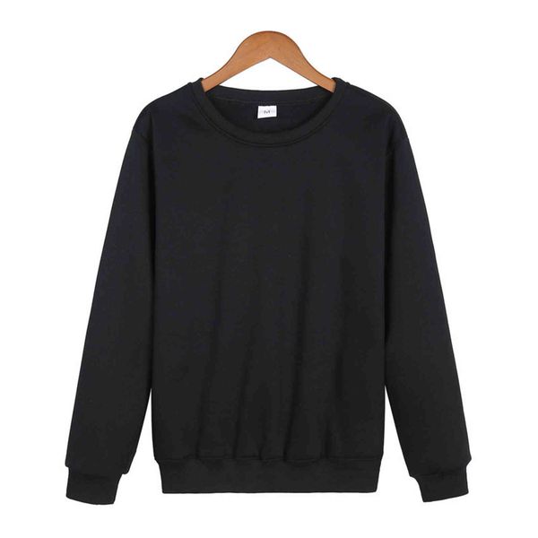 new round neck pullover sweater solid color long sve coat and women's couple's sweater, Black
new round neck pullover sweater solid color long sve coat and women's couple's sweater, Black