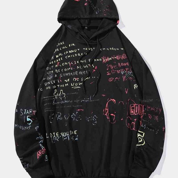 men's autumn and winter loose size pullover hooded casual youth long sleeve printed sweater 1286, Black
men's autumn and winter loose size pullover hooded casual youth long sleeve printed sweater 1286, Black