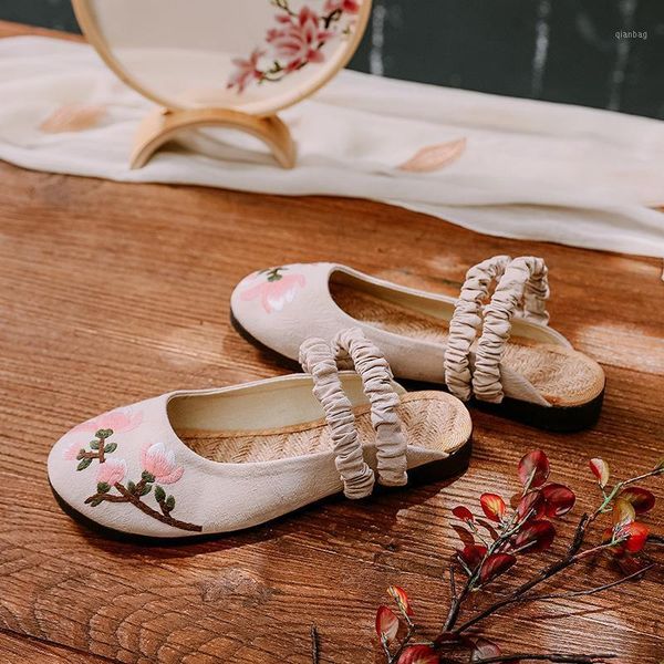 flat-bottom national wind slippers embroidered shoes espadrilles cotton and linen hanfu women's sandals1, Black
flat-bottom national wind slippers embroidered shoes espadrilles cotton and linen hanfu women's sandals1, Black