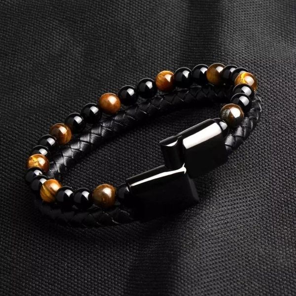 beaded, strands pulsera de cuentas piedra volcánica ojo tigre natural para hombre, acero inoxidable negra con wholesale, Black
beaded, strands pulsera de cuentas piedra volcánica ojo tigre natural para hombre, acero inoxidable negra con wholesale, Black