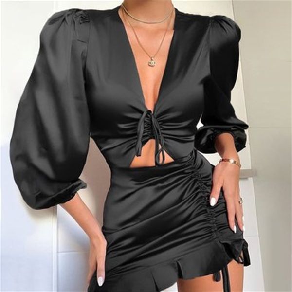summer new style long sleeve v-neck creative pleated hem slim skirt dress, Black;gray
summer new style long sleeve v-neck creative pleated hem slim skirt dress, Black;gray