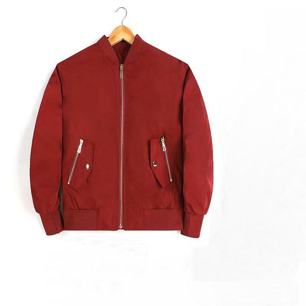 women's jackets 2021 autumn winter women casual warm flight bomber female wine red yellow zipper pocket baseball uniform coats, Black;brown
women's jackets 2021 autumn winter women casual warm flight bomber female wine red yellow zipper pocket baseball uniform coats, Black;brown