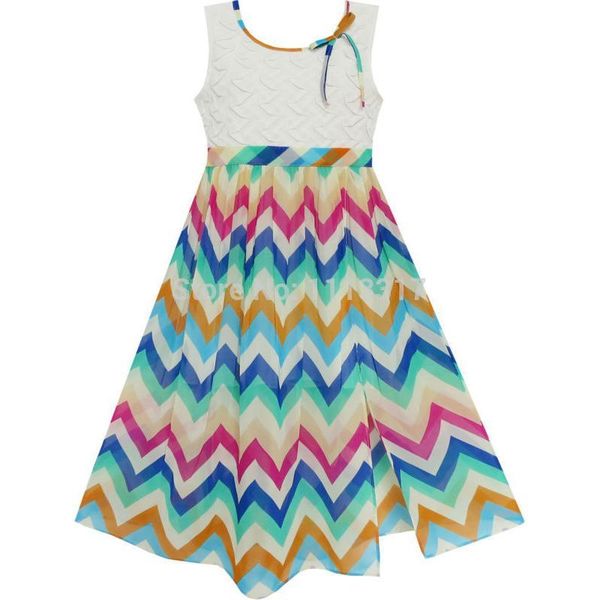girl's dresses girls dress lace bodice multicolor wave rainbow striped 2021 summer princess wedding party girl clothes size 7-14, Red;yellow
girl's dresses girls dress lace bodice multicolor wave rainbow striped 2021 summer princess wedding party girl clothes size 7-14, Red;yellow