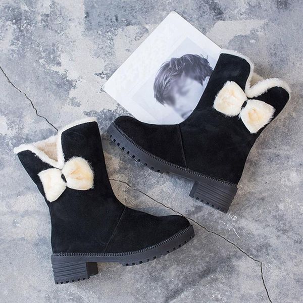 boots 2021 women's winter round head women suede snow shoes bow warm ankle 35-40, Black
boots 2021 women's winter round head women suede snow shoes bow warm ankle 35-40, Black