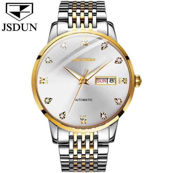jsdun brand men's mechanical luxury sapphire automatic sports stainless steel leather waterproof watch 8807, Slivery;brown
jsdun brand men's mechanical luxury sapphire automatic sports stainless steel leather waterproof watch 8807, Slivery;brown