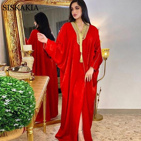 siskakia moroccan kaftan dubai open abaya dress for women gold ribbon batwing sleeve arabic muslim turkey clothes france velvet, Black;gray
siskakia moroccan kaftan dubai open abaya dress for women gold ribbon batwing sleeve arabic muslim turkey clothes france velvet, Black;gray