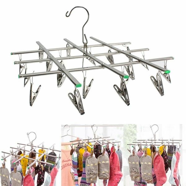 hangers & racks stainless steel folded socks drying rack hanging pins clip laundry clamp 20
hangers & racks stainless steel folded socks drying rack hanging pins clip laundry clamp 20