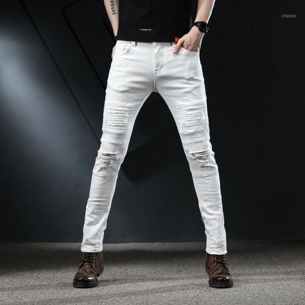 ripped jeans for men skinny white stretch denim pants mens brand streetwear patched distressed large size men's, Blue
ripped jeans for men skinny white stretch denim pants mens brand streetwear patched distressed large size men's, Blue