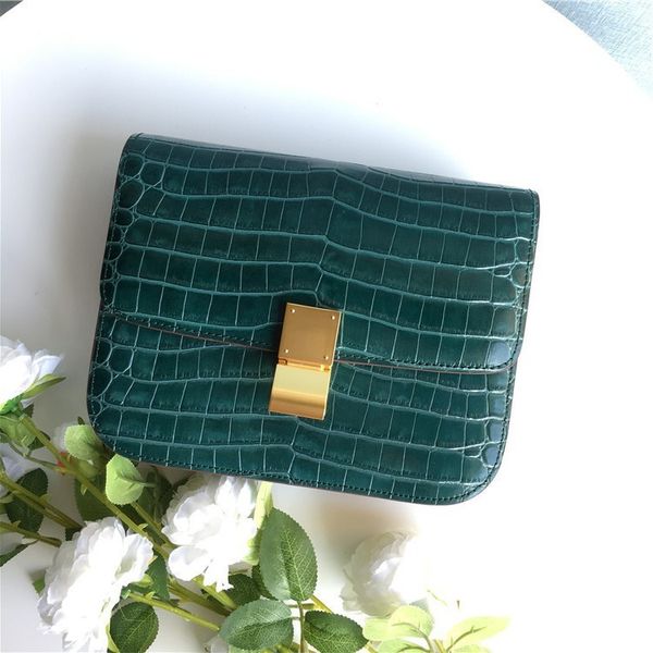 tofu bag crocodile box small square high-grade leather women s dark green one shoulder messenger bag tide
tofu bag crocodile box small square high-grade leather women s dark green one shoulder messenger bag tide