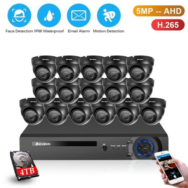 h.265 8ch 16ch 5mp ahd dvr kit cctv system 16pcs 5mp 2592*1944p hd outdoor waterproof dome camera p2p security surveillance set
h.265 8ch 16ch 5mp ahd dvr kit cctv system 16pcs 5mp 2592*1944p hd outdoor waterproof dome camera p2p security surveillance set