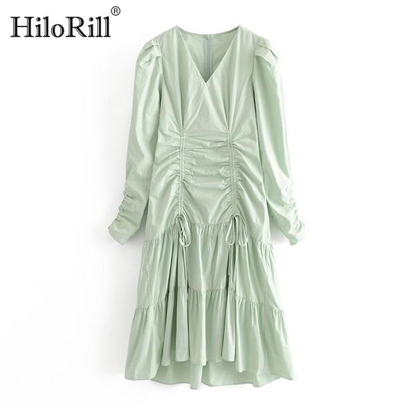 casual dresses hilorill women vintage drawstring pleated midi dress elegant v neck green party puff long sleeve solid robe femme, Black;gray
casual dresses hilorill women vintage drawstring pleated midi dress elegant v neck green party puff long sleeve solid robe femme, Black;gray