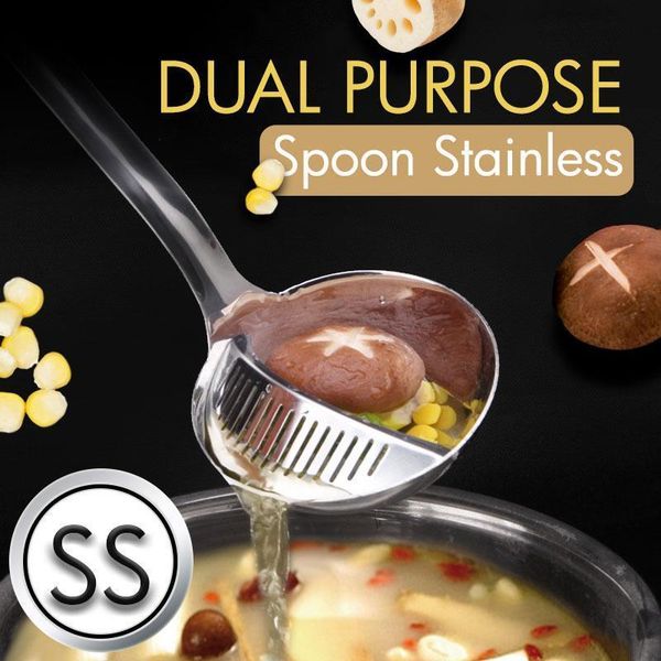 spoons dual purpose spoon stainless 2 in 1 steel soup colander lid can be split pot cooking
spoons dual purpose spoon stainless 2 in 1 steel soup colander lid can be split pot cooking