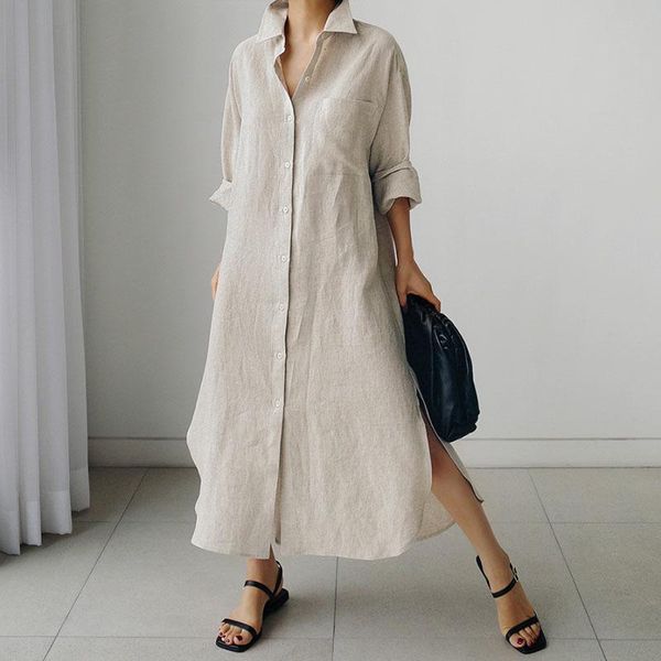 casual dresses nini wonderland 2021 autumn long sleeve cotton linen shirt dress women irregular cardigan korean style big size, Black;gray
casual dresses nini wonderland 2021 autumn long sleeve cotton linen shirt dress women irregular cardigan korean style big size, Black;gray