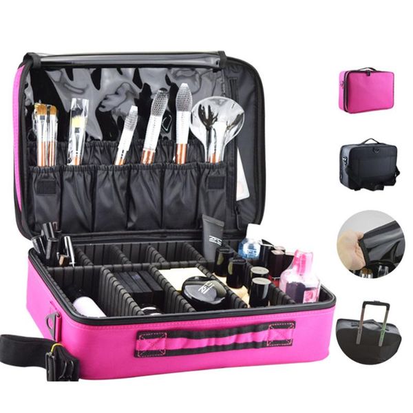 cosmetic bags & cases large professional bag travel case brush toolbox with mirror 3-layer makeup artist storage
cosmetic bags & cases large professional bag travel case brush toolbox with mirror 3-layer makeup artist storage