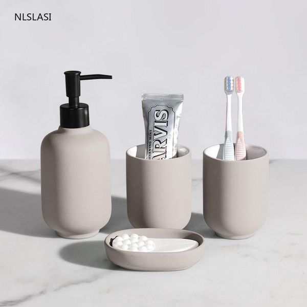 nordic luxury ceramics home bathroom accessories set gargle cup liquid soap dispenser toothbrush holder soap dish bath products
nordic luxury ceramics home bathroom accessories set gargle cup liquid soap dispenser toothbrush holder soap dish bath products