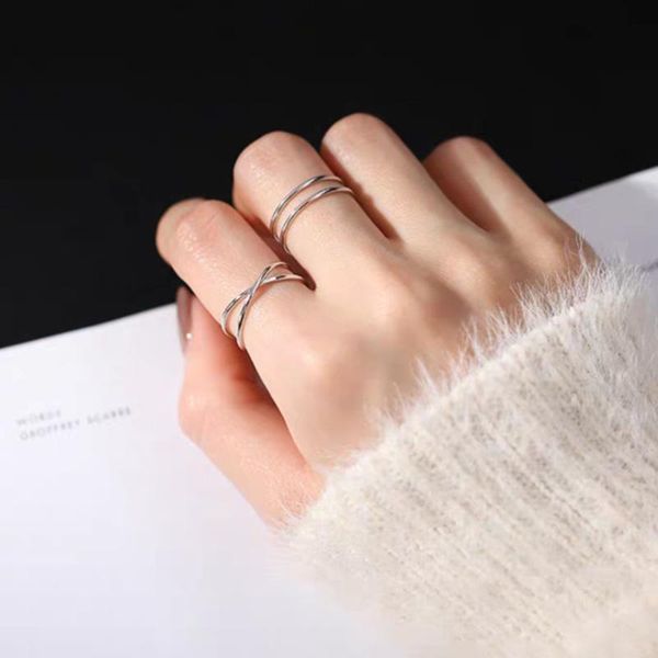 cluster rings korean style cross ring simple double line open adjustable minimalism antique fashion jewelry for women girls gift, Golden;silver
cluster rings korean style cross ring simple double line open adjustable minimalism antique fashion jewelry for women girls gift, Golden;silver