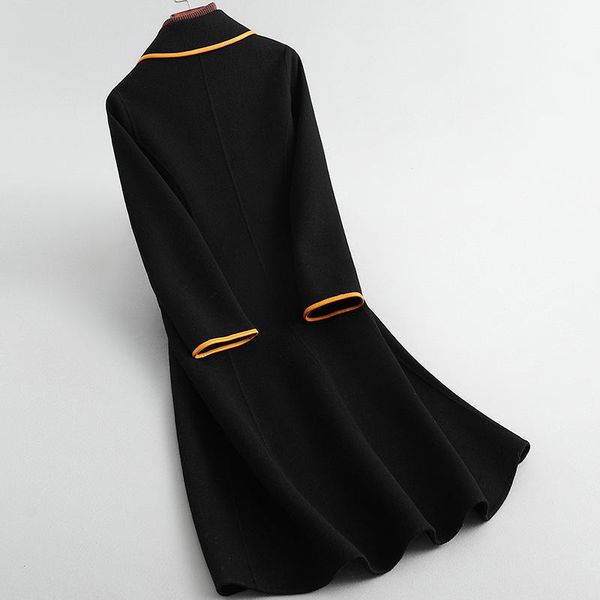 women's wool & blends spring autumn coat female long elegant ladies woolen jacket women korean black blend manteau femme hiver 2021 4 
women's wool & blends spring autumn coat female long elegant ladies woolen jacket women korean black blend manteau femme hiver 2021 4