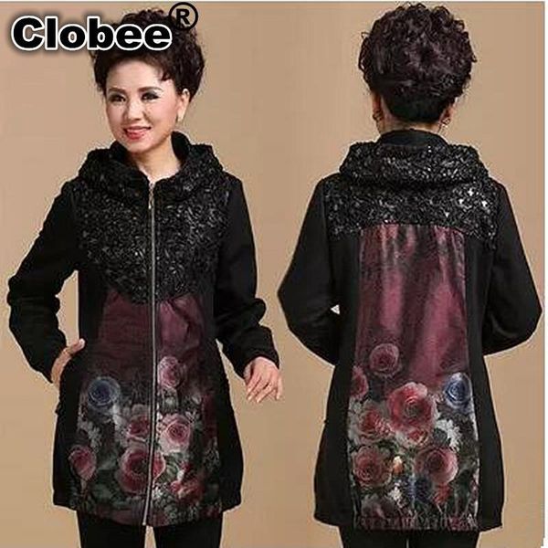 women's jackets clobee big size xl xxl xxxl xxxxl (bust 120cm) middle-aged and old warm hooded cardigan coat plus clothing, Black;brown
women's jackets clobee big size xl xxl xxxl xxxxl (bust 120cm) middle-aged and old warm hooded cardigan coat plus clothing, Black;brown