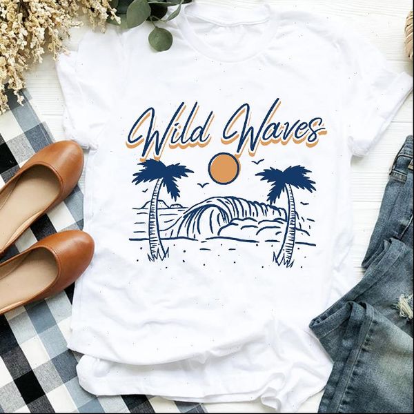 women t shirt lady printing beach ocean vacation 90s clothing print womens clothes tee tshirt female graphic, White
women t shirt lady printing beach ocean vacation 90s clothing print womens clothes tee tshirt female graphic, White