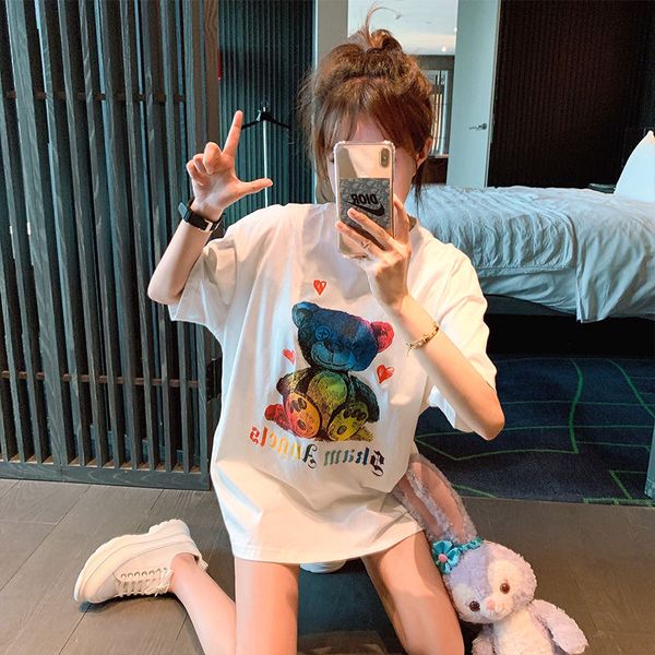 cartoon bear printed tshirt women short sleeve t shirt female fashion girls tshirts harajuku ulzzang summer tee shirts woman top, White
cartoon bear printed tshirt women short sleeve t shirt female fashion girls tshirts harajuku ulzzang summer tee shirts woman top, White