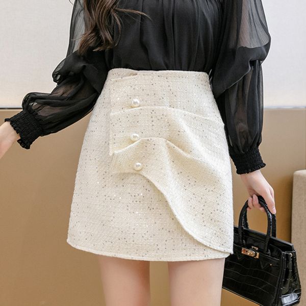 woman skirts sequins autumn and winter short a-line tall waist self-cultivation fashion show thin, Black
woman skirts sequins autumn and winter short a-line tall waist self-cultivation fashion show thin, Black