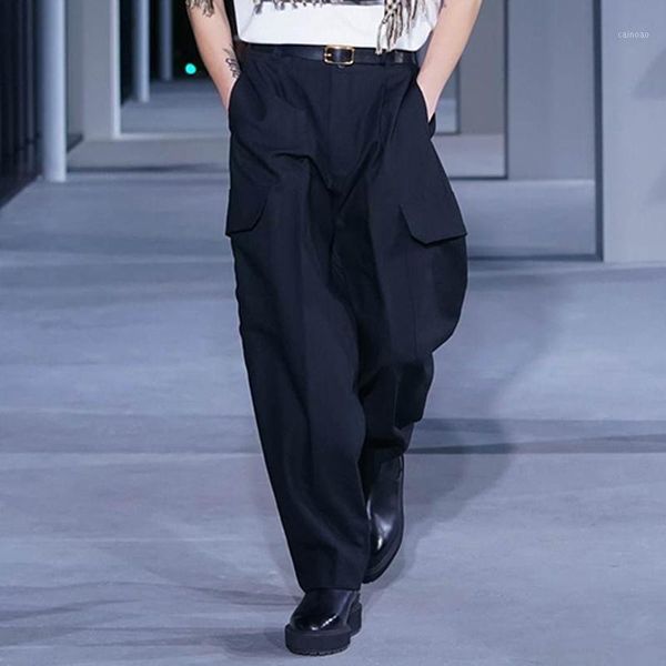 men's pants casual 2021 spring summer milan fashion week high-end custom harlan light luxury loose pocket leggings, Black
men's pants casual 2021 spring summer milan fashion week high-end custom harlan light luxury loose pocket leggings, Black